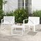 Costway Patio Chairs Set of 2/4 Weather-resistant Plastic Outdoor Armchairs White